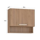 Armário Aéreo De Cozinha 80cm 1 Porta Basculante E Nicho Infe