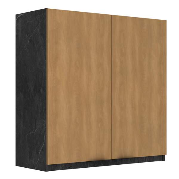 Armário Aéreo De Cozinha 80cm 2 Portas New York Móvel Na Caix