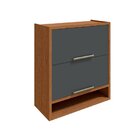 Armário Aéreo De Cozinha 80cm Com 2 Portas Basculantes E Nich