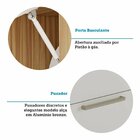 Armário Aéreo De Cozinha 80cm Com 2 Portas Basculantes E Nich