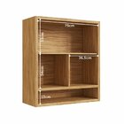 Armário Aéreo De Cozinha 80cm Com 2 Portas Basculantes E Nich