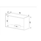 Armário Aéreo De Cozinha 80cm Maior 1 Porta Basculante Fumê/g