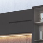 Armário Aéreo De Cozinha 80cm Menor 1 Porta Basculante Fumê/g