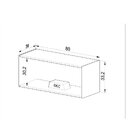 Armário Aéreo De Cozinha 80cm Menor 1 Porta Basculante Fumê/g