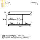 Armário Aéreo De Cozinha Branco Em Aço 136cm Com Puxador Pret