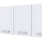 Armário Aéreo De Cozinha Branco Em Aço Montado 134cm Juno Coz