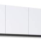 Armário Aéreo De Cozinha Branco Em Aço Montado 158cm Com Puxa