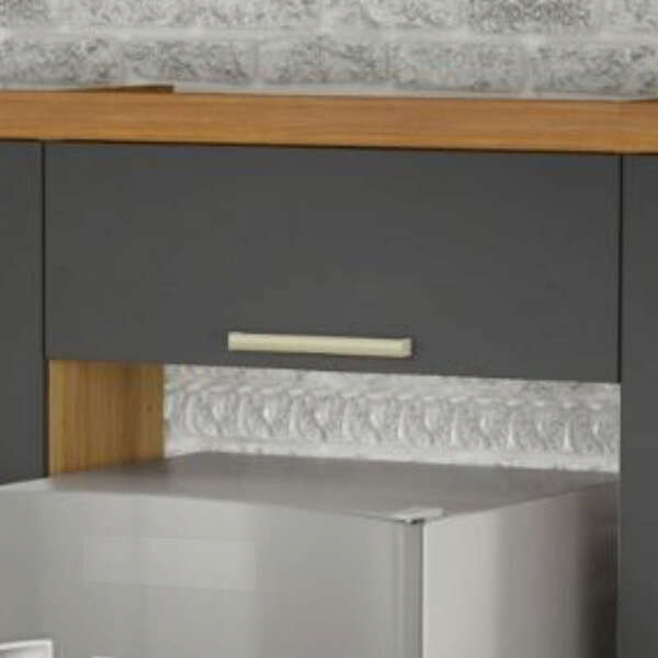 Armário Aéreo De Cozinha Burguesa 80 Cm Freijó/grafite Em Mdf