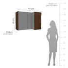 Armário Aéreo De Cozinha Canto 2 Portas 90cm Campanele Amêndo