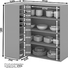 Armário Aéreo De Cozinha Canto Reto 01 Pt Com Vidro Ketlin