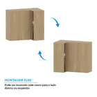 Armário Aéreo De Cozinha Canto Reto 95cm 2 Portas Classic Luc