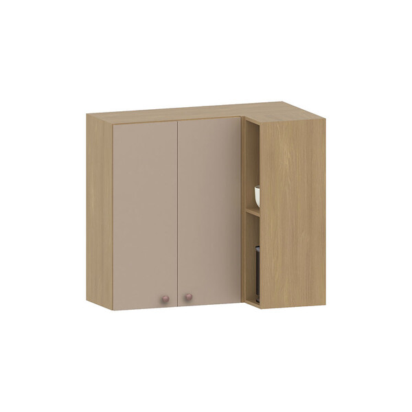 Armário Aéreo De Cozinha Canto Reto 95cm 2 Portas Classic Luc