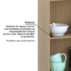 Armário Aéreo De Cozinha Canto Reto 95cm 2 Portas Classic Luc