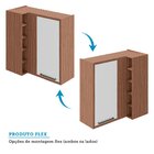 Armário Aéreo De Cozinha Canto Reto Com 1 Porta E Mini Adega