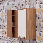 Armário Aéreo De Cozinha Canto Reto Com 1 Porta E Mini Adega