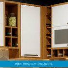 Armário Aéreo De Cozinha Canto Reto Com 1 Porta E Mini Adega
