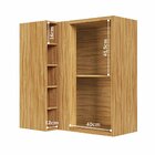 Armário Aéreo De Cozinha Canto Reto Com 1 Porta E Mini Adega