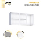 Armário Aéreo De Cozinha Cinza Em Aço 115cm Com Porta De Meta