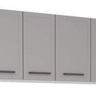 Armário Aéreo De Cozinha Cinza Em Aço Montado 115cm Com Porta