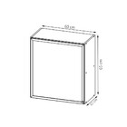 Armário Aéreo De Cozinha Com 01 Porta De Vidro 60 Cm Lovely T