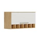 Armário Aéreo De Cozinha Com 1 Porta E Mini Adega 100% Mdf Na