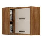 Armário Aéreo De Cozinha De Canto Leticia Chf Carvalho/off Wh