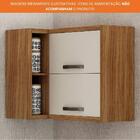 Armário Aéreo De Cozinha De Canto Leticia Chf Carvalho/off Wh