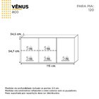 Armário Aéreo De Cozinha Em Aço 120cm 3 Portas Vênus  Branco