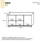 Armário Aéreo De Cozinha Em Aço 140cm 3 Portas Gaia  Branco