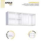 Armário Aéreo De Cozinha Em Aço 140cm 4 Portas Apolo Cozimax