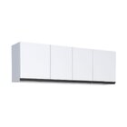 Armário Aéreo De Cozinha Em Aço 180cm 3 Portas Gaia  Branco