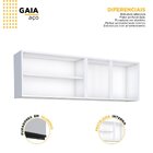 Armário Aéreo De Cozinha Em Aço 180cm 3 Portas Gaia  Branco