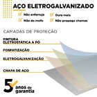 Armário Aéreo De Cozinha Em Aço 200cm 3 Portas Gaia  Branco