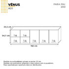 Armário Aéreo De Cozinha Em Aço 200cm 5 Portas Vênus  Branco
