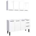 Armário Aéreo De Cozinha Em Aço Branco 144cm Jupiter Cozimax