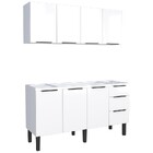 Armário Aéreo De Cozinha Em Aço Branco 153cm Jupiter Cozimax