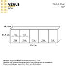 Armário Aéreo De Cozinha Em Aço Branco 174cm Venus Flat Cozim