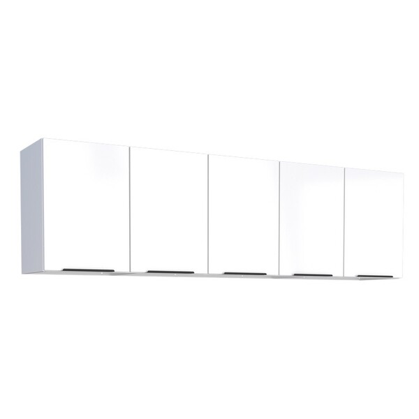 Armário Aéreo De Cozinha Em Aço Branco 192cm Jupiter Cozimax