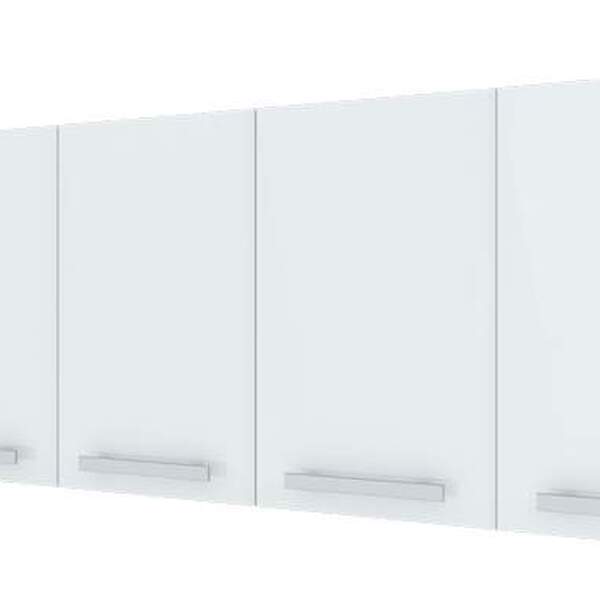 Armário Aéreo De Cozinha Em Aço Branco 192cm Venus Flat Cozim