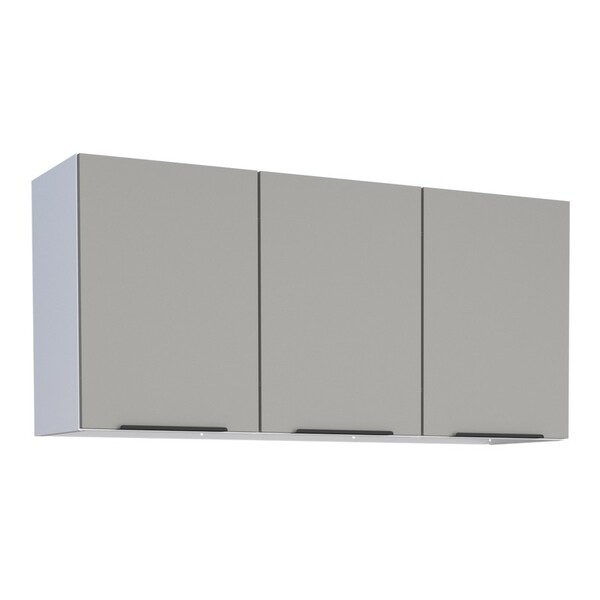 Armário Aéreo De Cozinha Em Aço Cinza 115cm Jupiter Cozimax