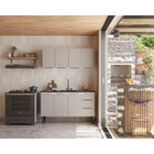 Armário Aéreo De Cozinha Em Aço Cinza 144cm Jupiter Cozimax