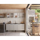 Armário Aéreo De Cozinha Em Aço Cinza 192cm Jupiter Cozimax