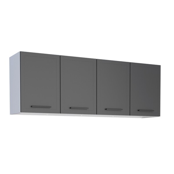 Armário Aéreo De Cozinha Em Aço Preto 153cm Jupiter Cozimax