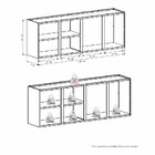 Armário Aéreo De Cozinha Em Aço Preto 153cm Jupiter Cozimax