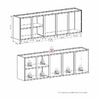 Armário Aéreo De Cozinha Em Aço Preto 174cm Juno Cozimax