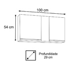 Armário Aéreo De Cozinha Lavanderia 02 Portas Agata 100 Cm L0