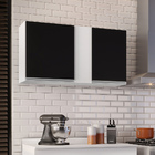 Armário Aéreo De Cozinha Lavanderia 02 Portas Agata Branco E