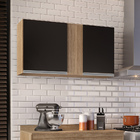 Armário Aéreo De Cozinha Lavanderia 02 Portas Agata Castanho