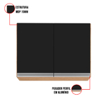 Armário Aéreo De Cozinha Lavanderia 02 Portas Eva 80 Cm L06 -