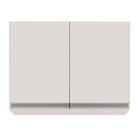 Armário Aéreo De Cozinha Lavanderia 02 Portas Eva 80 Cm L06 -